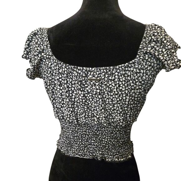 Y2K Billa Bong Large Crop Top Coquette Milk Maid Preppy Floral - Picture 2 of 9